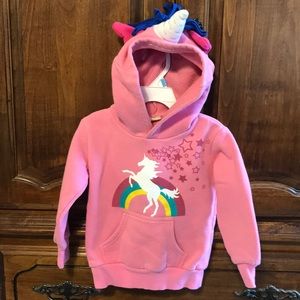 Doodle Pants Unicorn hoodie pink 3T